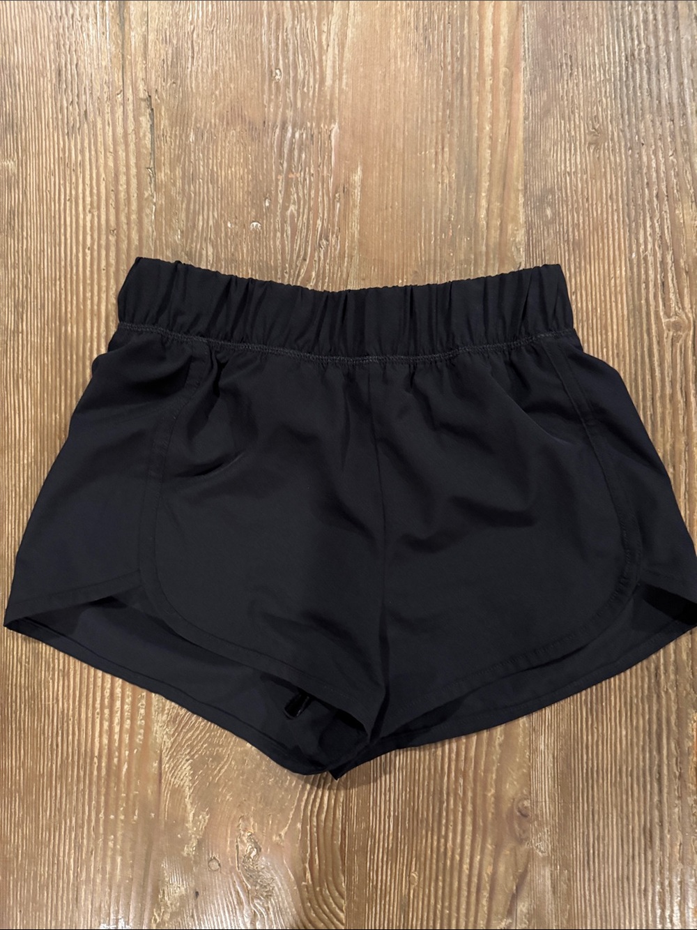 90 Degree By Reflex Black Kids Athletic Shorts with Elastic Waist L/12